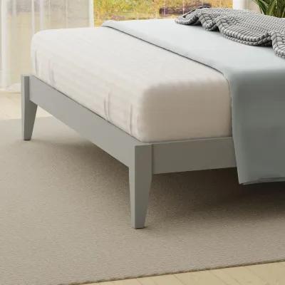 Glenwillow Home Cottage Style Wood Platform Bed in King - Grey