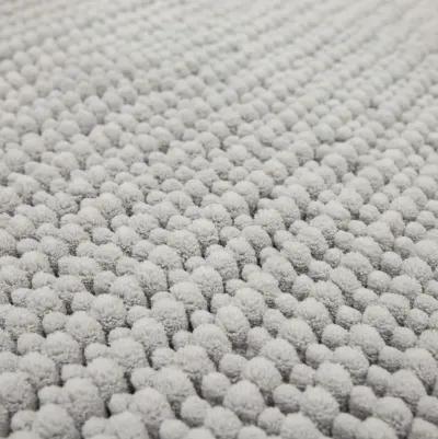 Homespun Noodle Silver 2' 3" x 3' 9" Bath Mat