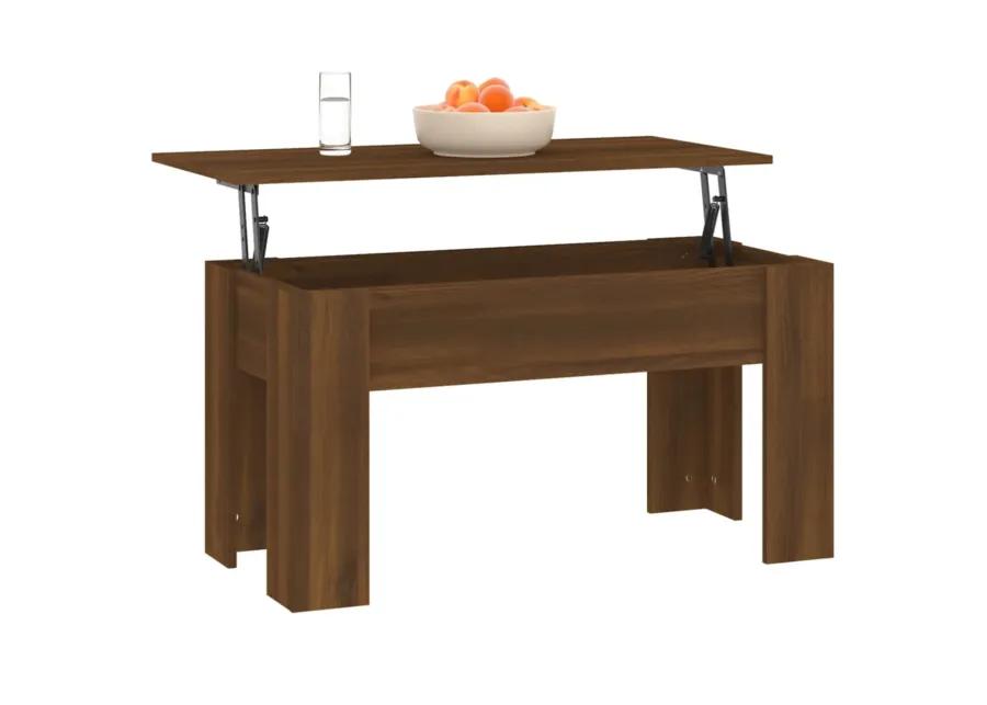 vidaXL Coffee Table Brown Oak 39.8"x19.3"x20.5" Engineered Wood