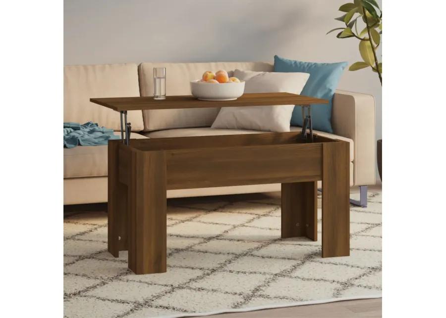 vidaXL Coffee Table Brown Oak 39.8"x19.3"x20.5" Engineered Wood