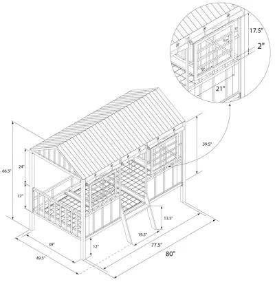 Little Seeds Rowan Valley Forest Loft Bed