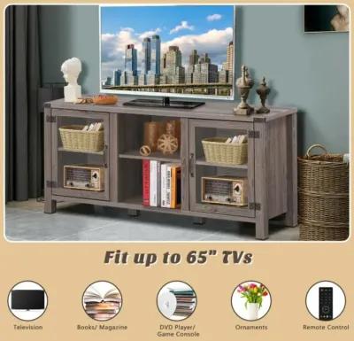 Hivvago TV Stand Entertainment Center for TVs up to 65 Inch with Storage Cabinets