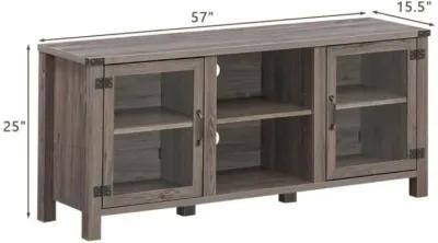 Hivvago TV Stand Entertainment Center for TVs up to 65 Inch with Storage Cabinets