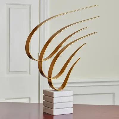 Swoosh Sculpture- Gold