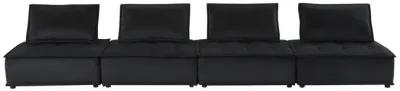 Anna Black Velvet 4Seater Modular Sofa