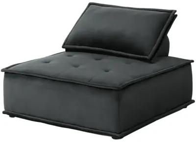 Anna Black Velvet 4Seater Modular Sofa