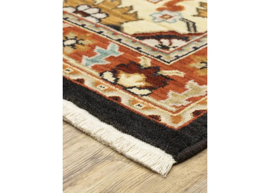 Lilihan 5'3" x 7'6" Black Rug