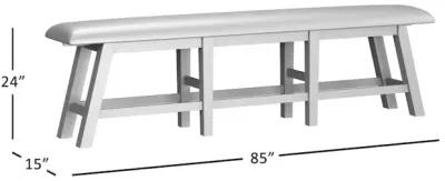 Jofran Telluride Rustic Farmhouse Solid Wood Upholstered 85 Counter Height Bench