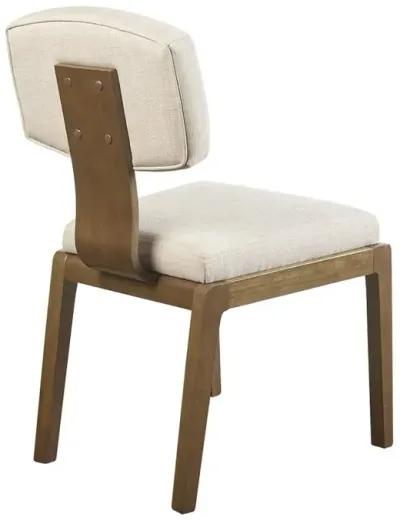 Belen Kox Armless Upholstered Dining Chair Set of 2, Tan, 20x23x34, Belen Kox