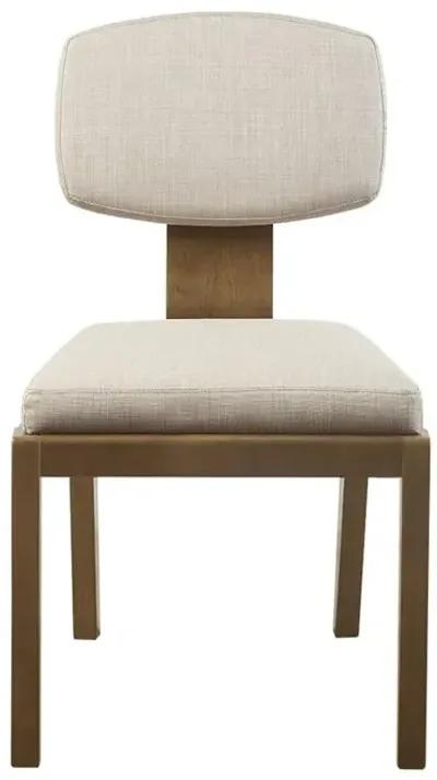 Belen Kox Armless Upholstered Dining Chair Set of 2, Tan, 20x23x34, Belen Kox