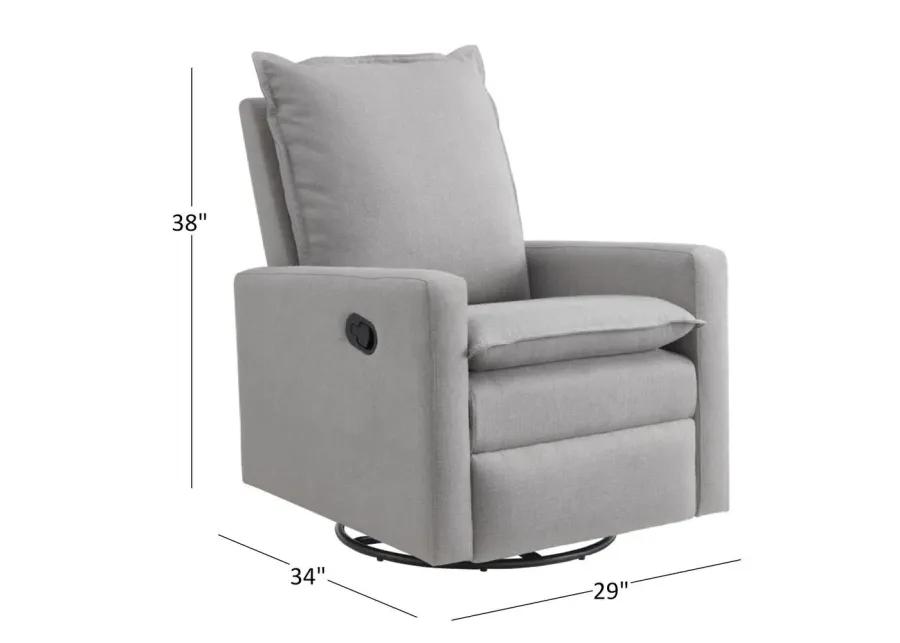 Oxford Baby Uptown Swivel Rocker / Recliner Gray