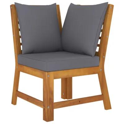 vidaXL 4 Piece Garden Lounge Set with Cushion Solid Acacia Wood