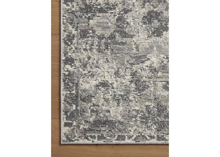 Indra INA04 Charcoal/Silver 6'3" x 9' Rug