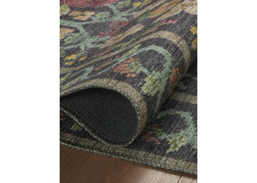 Rosa RSA-01 Black 2''6" x 12''0" Rug by Rifle Paper Co.