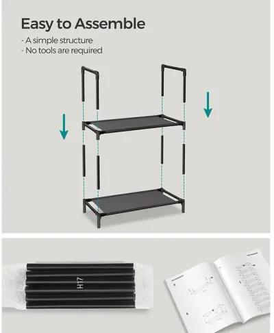 10-Tier Adjustable Shoe Rack for Efficient Storage and Organization