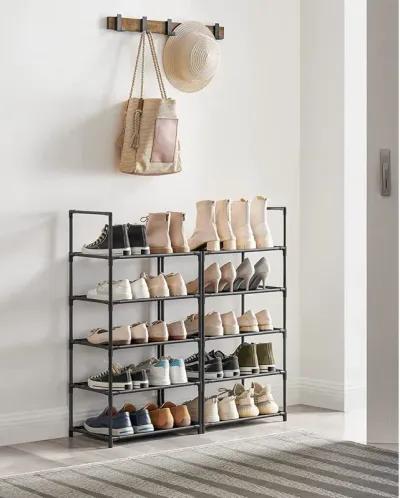 10-Tier Adjustable Shoe Rack for Efficient Storage and Organization