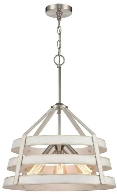 Brigantine 18'' Wide 3-Light White Chandelier