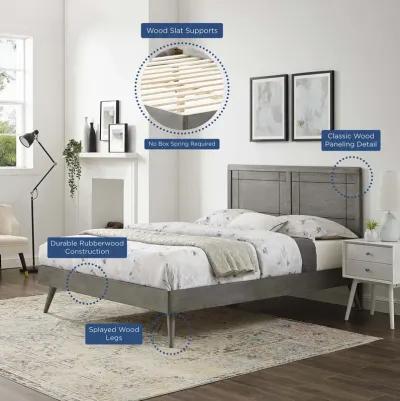 Modway - Marlee King Wood Platform Bed with Splayed Legs