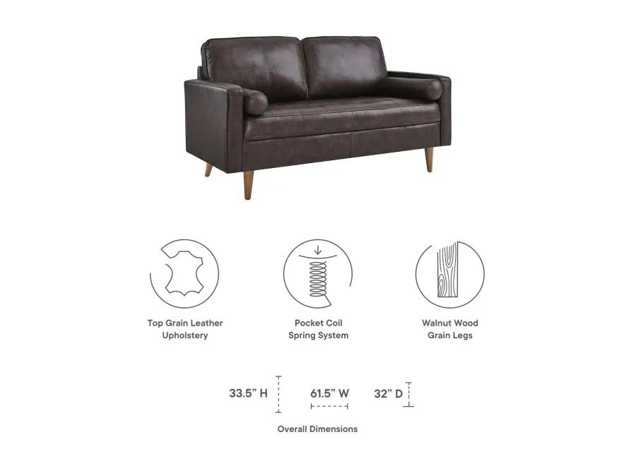 Valour Leather Loveseat