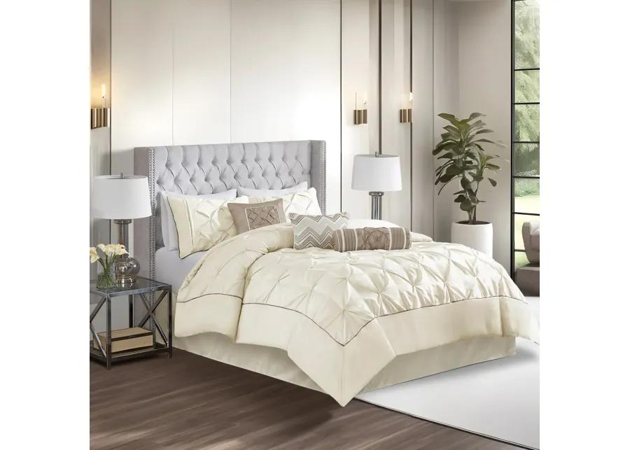 Gracie Mills Shelby 7-Piece Padded Comforter Set