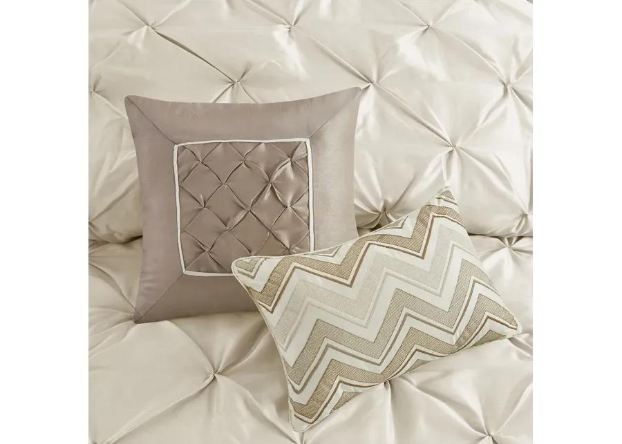 Gracie Mills Shelby 7-Piece Padded Comforter Set