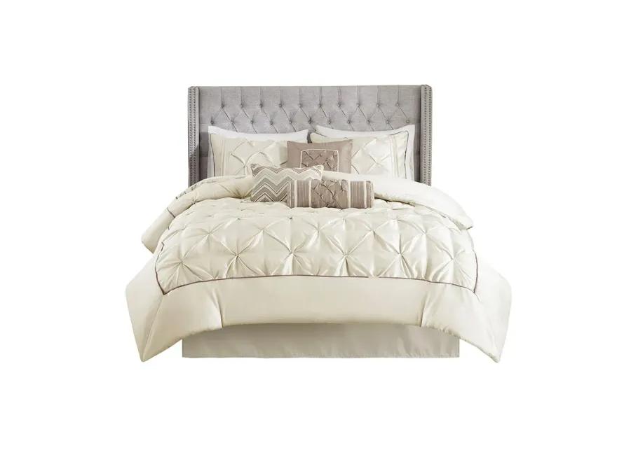 Gracie Mills Shelby 7-Piece Padded Comforter Set