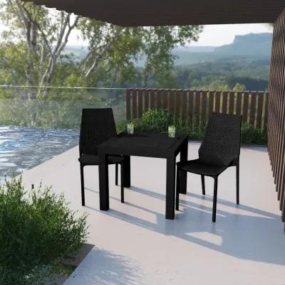 LeisureMod Kent Outdoor Patio Plastic Dining Chair