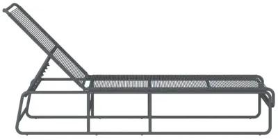 CosmoLiving by Cosmopolitan Nyla Outdoor Chaise Lounge, Charcoal Gray