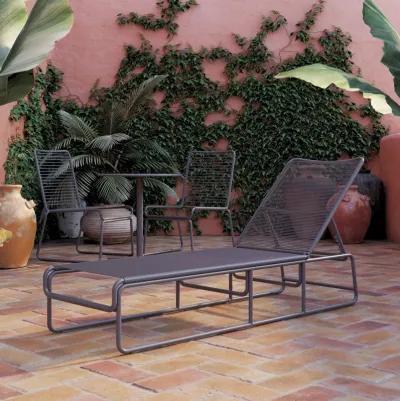 CosmoLiving by Cosmopolitan Nyla Outdoor Chaise Lounge, Charcoal Gray