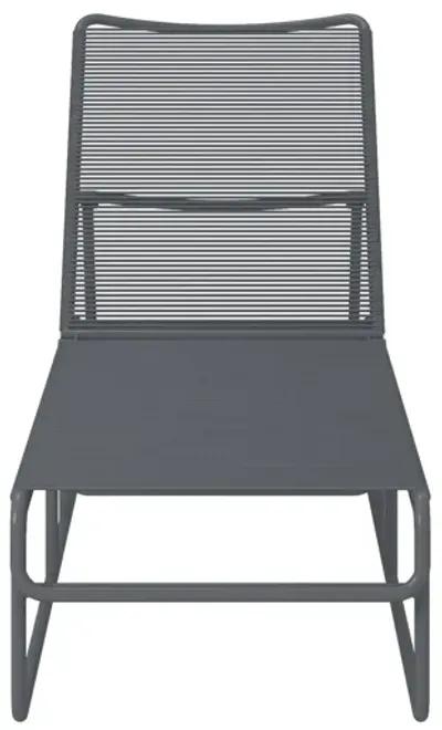 CosmoLiving by Cosmopolitan Nyla Outdoor Chaise Lounge, Charcoal Gray