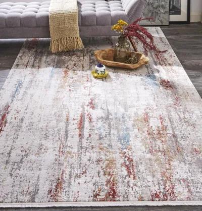 Cadiz 3903F Gray/Red/Blue 3'1" x 5' Rug