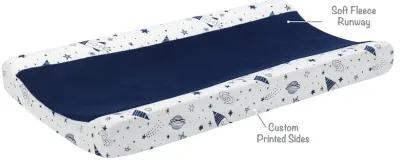 Lambs & Ivy Sky Rocket 5-Piece Blue Galaxy/Space Nursery Baby Crib Bedding Set