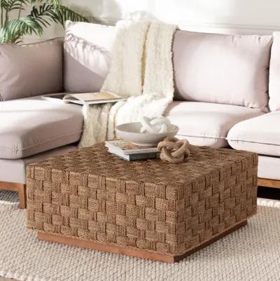 Bali & Pari Karina Bohemian Natural Seagrass Coffee Table