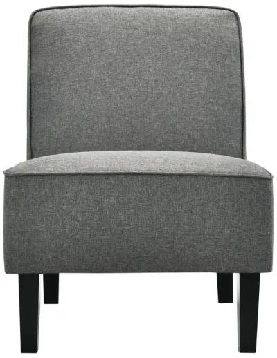 Single Fabric Modern Armless Accent  Sofa Chair with Rubber Wood Legs