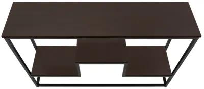 Monarch Specialties I 3582 Accent Table, Console, Entryway, Narrow, Sofa, Living Room, Bedroom, Metal, Laminate, Brown, Black, Contemporary, Modern