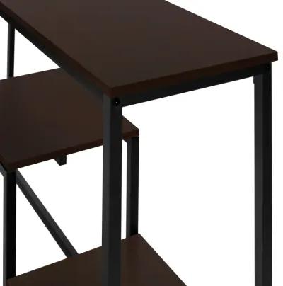 Monarch Specialties I 3582 Accent Table, Console, Entryway, Narrow, Sofa, Living Room, Bedroom, Metal, Laminate, Brown, Black, Contemporary, Modern