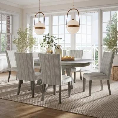 Jofran Telluride Contemporary Rustic Farmhouse Solid Wood Round to Oval Dining Table