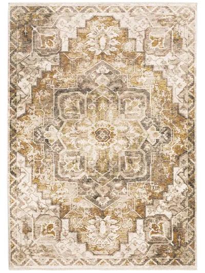 Maharaja 5'3" x 7'6" Gold Rug