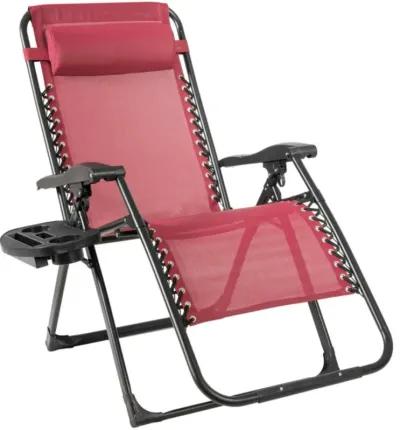 Hivvago Oversize Lounge Chair Patio Heavy Duty Folding Recliner