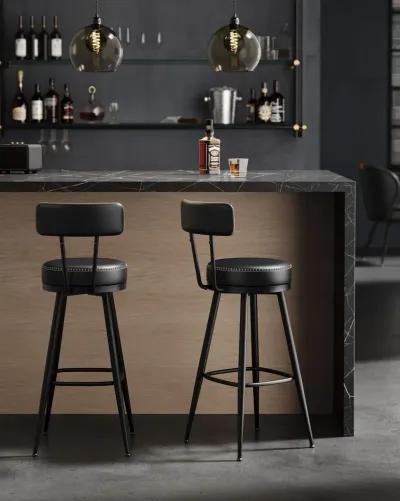 40.5" Tall Swivel Bar Stools with Backs