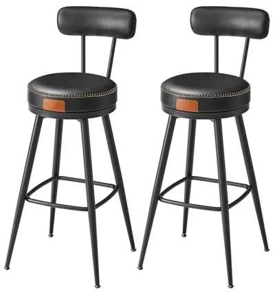 40.5" Tall Swivel Bar Stools with Backs