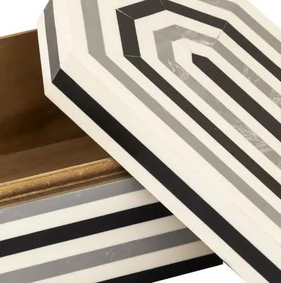 Octagonal Striped Box Set of 2