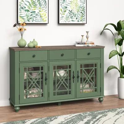 FESTIVO 55" Vintage Style Kitchen Buffet Sideboard Cabinet w/ Drawers