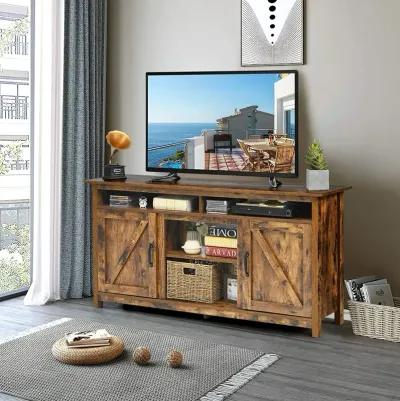 Industrial TV Stand Entertainment Center with Shelve and Cabinet