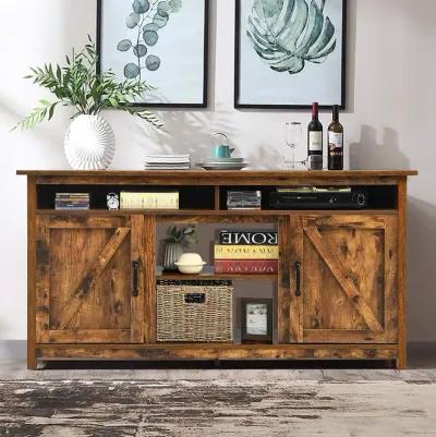 Industrial TV Stand Entertainment Center with Shelve and Cabinet