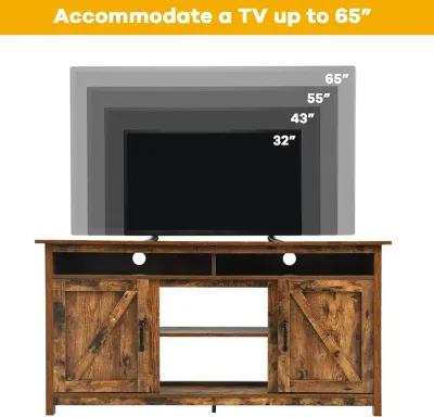 Industrial TV Stand Entertainment Center with Shelve and Cabinet