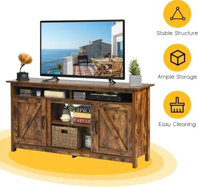 Industrial TV Stand Entertainment Center with Shelve and Cabinet