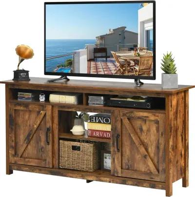 Industrial TV Stand Entertainment Center with Shelve and Cabinet