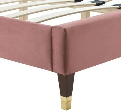 Modway - Yasmine Channel Tufted Performance Velvet Queen Platform Bed