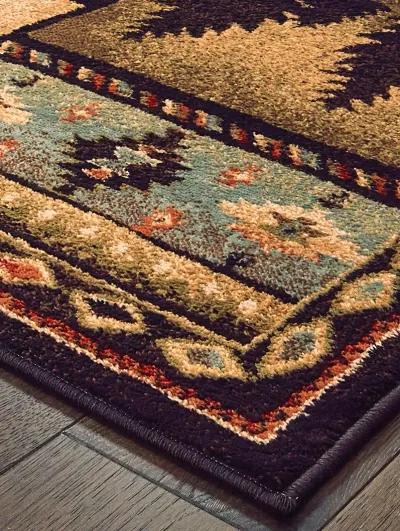 Woodlands 3'10" x 5'5" Black Rug